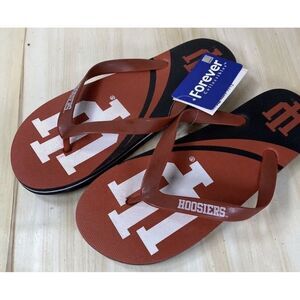 Indiana Hoosiers NCAA Team Name Logo Flip Flops New Size XS Women's 5-6